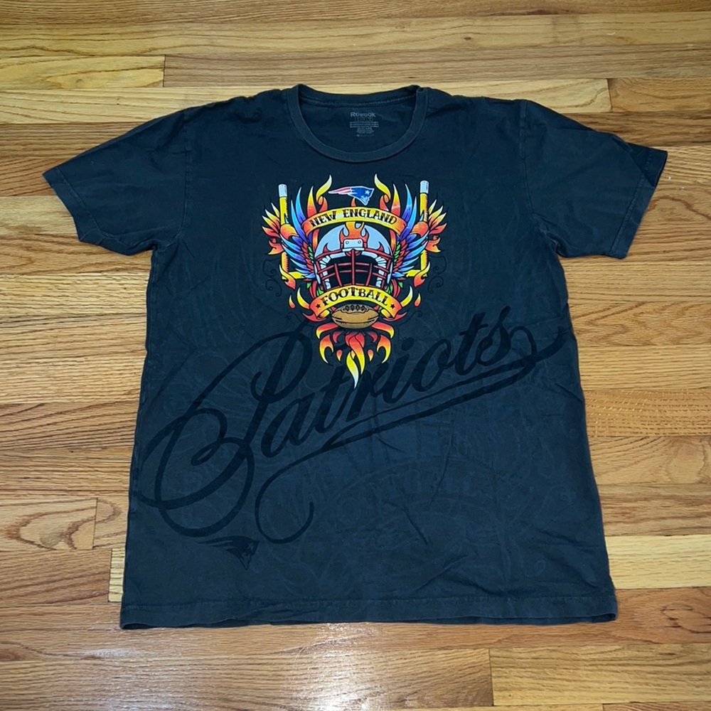 New England Patriots Mens Large “Ed Hardy Style” T-Shirt - Rare